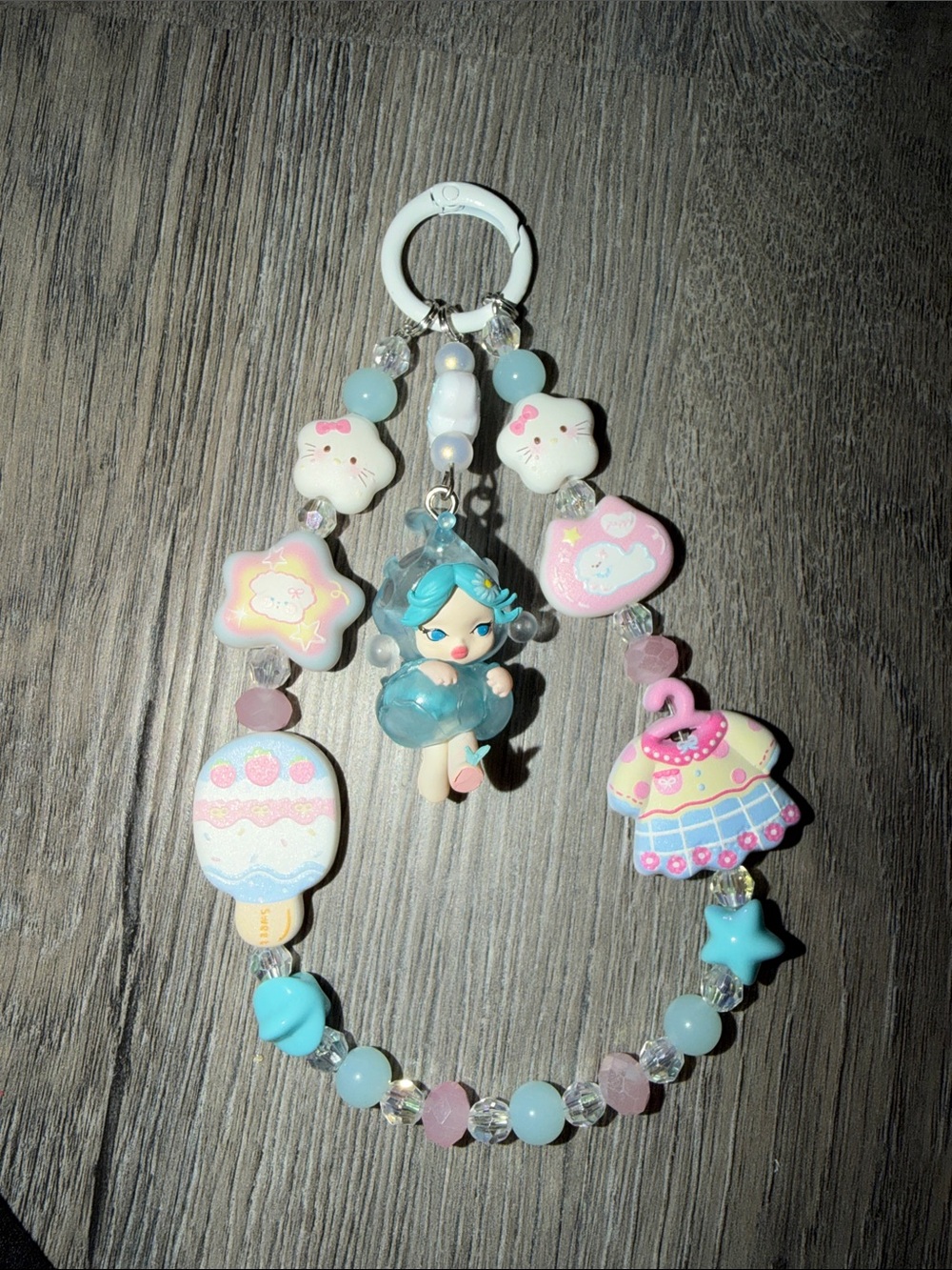 skull panda bag charm (theme-pastel/girly)